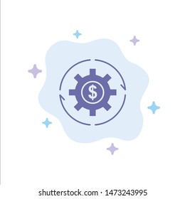 Revenue, Capital, Earnings, Make, Making, Money, Profit Blue Icon on Abstract Cloud Background