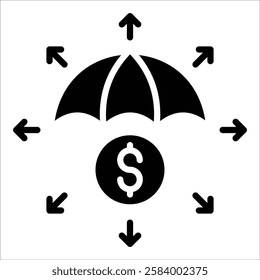 Revenue Diversification Icon Element For Design
