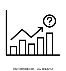 Revenue Forecast icon line vector illustration