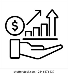 Revenue Forecast icon vector illustration concept
