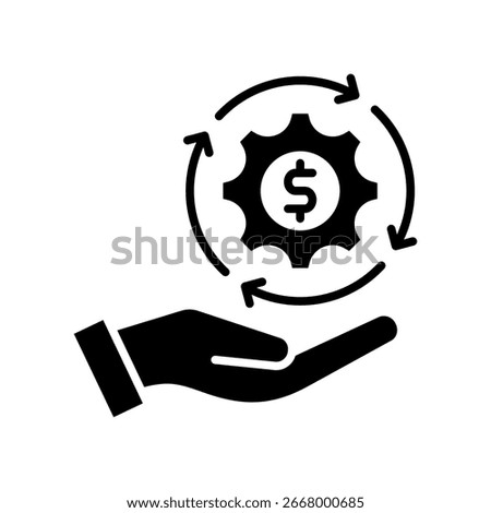 Revenue Generation Icon Glyph Vector Illustration