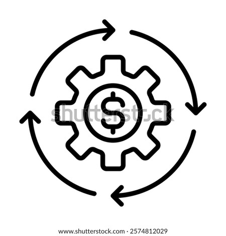 Revenue Generation icon line vector illustration