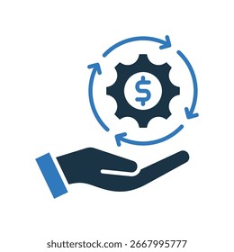 Illustration eines gemischten Vektorsymbols zur Umsatzgenerierung