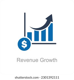 Revenue Growth and graph icon concept