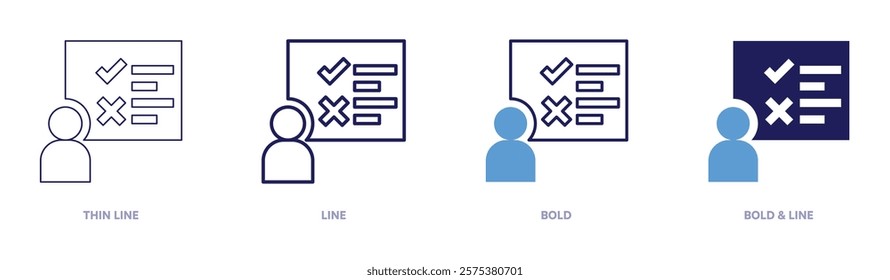 Revenue growth icon in 4 different styles. Thin Line, Line, Bold, and Bold Line. Duotone style. Editable stroke.