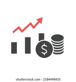 Revenue growth icons  symbol vector elements for infographic web