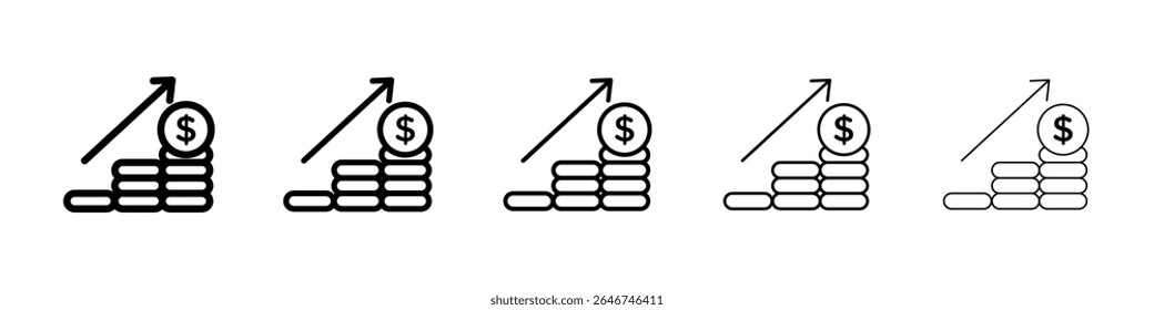 Revenue icon concept. graphic design, logo, Web, UI.