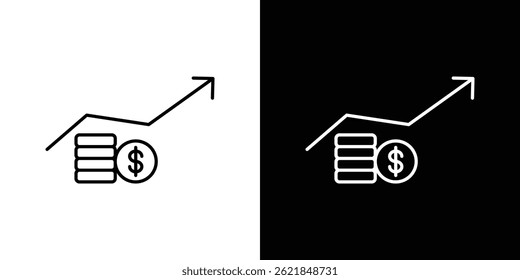 Revenue icon concept stroke on white background