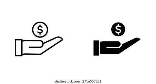 Einnahmen-Symbol-Design-Sammlung. Vektorzeichen und Symbol für UI-Designs