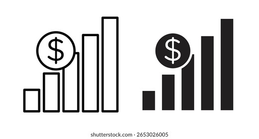 Revenue icon Logo Design Vector Template Illustration