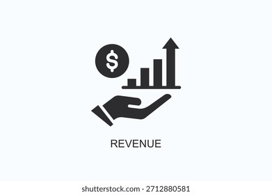 Icono De Ingresos O Logotipo Ilustración vectorial Aislada