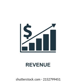 Revenue icon. Monochrome simple Crowdfunding icon for templates, web design and infographics