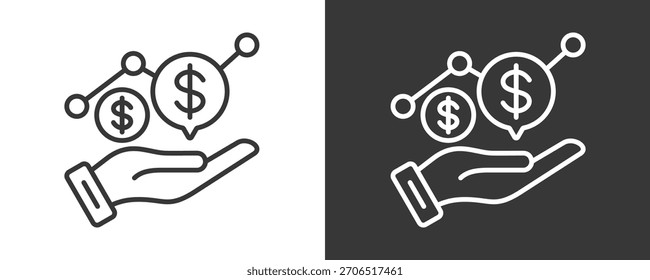 Revenue Icon Set Vector Collection Isolated In Black And White