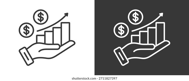 Revenue Icon Set Vector Collection Isolated In Black And White