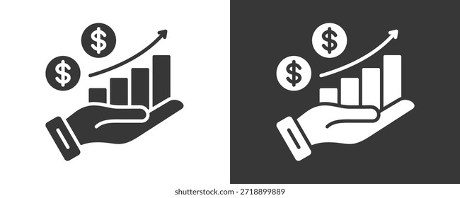 Revenue Icon Set Vector Collection Isolated In Black And White