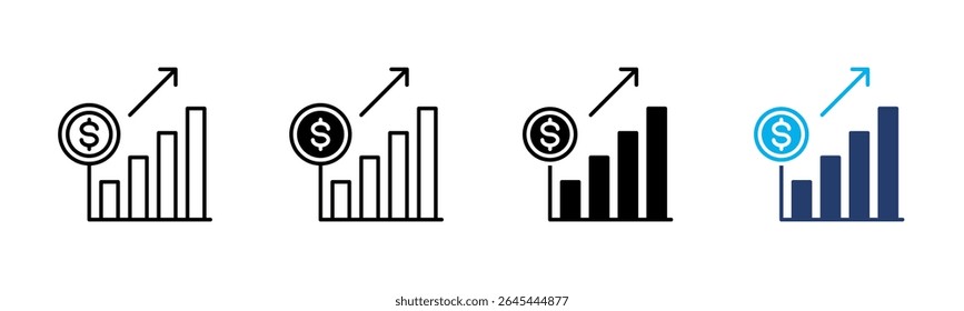 Revenue icon sheet multiple style collection