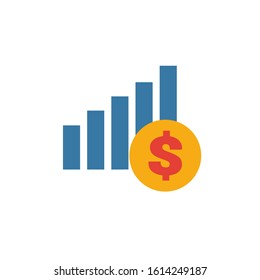 Revenue icon. Simple flat element from crowdfunding collection. Creative revenue icon for templates, software and apps.