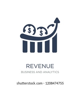 Revenue icon. Trendy flat vector Revenue icon on white background from Business and analytics collection, vector illustration can be use for web and mobile, eps10