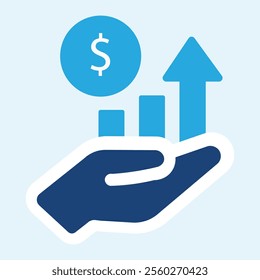 Revenue icon vector illustration. Business charts diagrams symbol.