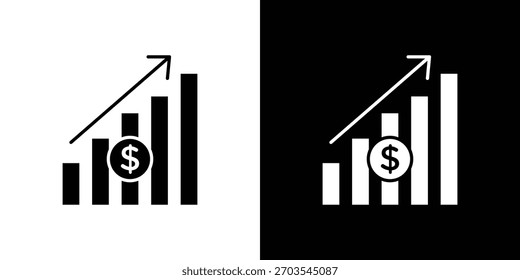 Revenue icon. Vector illustration. Flat design.
