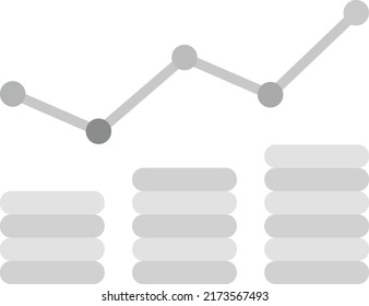 Imagen vectorial de icono de ingresos. También se puede usar para negocios y economía. Adecuado para aplicaciones móviles, aplicaciones web y medios impresos.