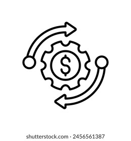 Umsatzsymbol in der Vektorgrafik. Firmenzeichen

