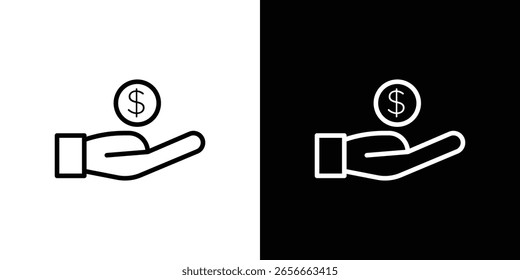 Icono de ingresos para el Sitio web, estilo elegante de la Plantilla del diseño del Vector