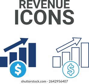 Revenue icons, Line art Vector illustration in thin line modern style of inspection-related icons: documentation, auditor, Audit icon set. Accounting line icons collection.