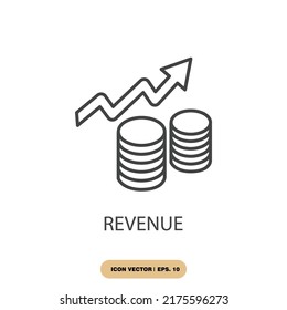 revenue icons  symbol vector elements for infographic web
