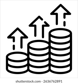 Revenue Increase Icon Element For Design