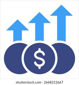 Revenue Increase Icon Element For Design