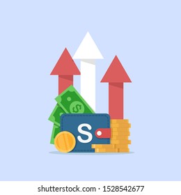 revenue increase,Compound interest, added value 
