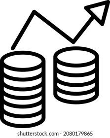 Icono de vector aislado de ingresos que puede modificar o editar fácilmente

