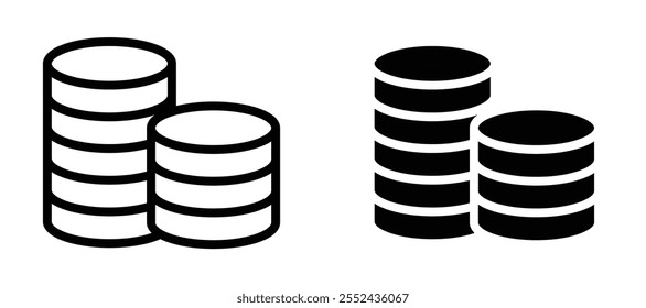 Ícone de linha de receita conjunto de vetores.