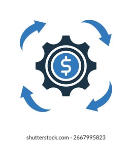 Umsatzmodell-Symbol - Gemischte Vektorgrafik