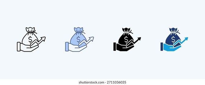 Revenue Multiple Icon Illustration Vector