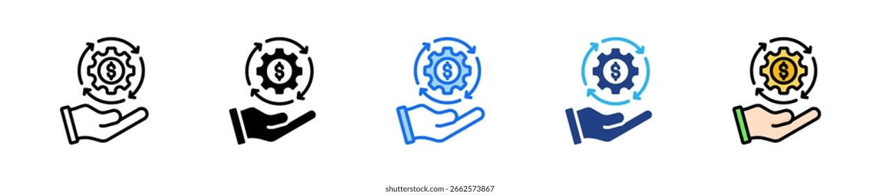 Revenue Optimization Icon Set Multiple Style Collection