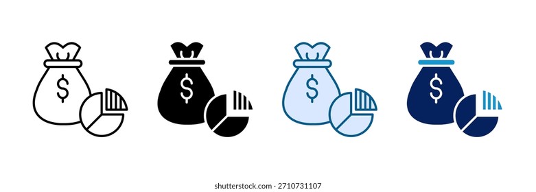 Revenue Share Icon Set Multiple Style Collection