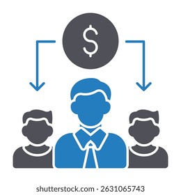 Revenue sharing Vector icon which can easily modify or edit 

