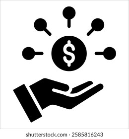 Revenue Stream Icon Element For Design