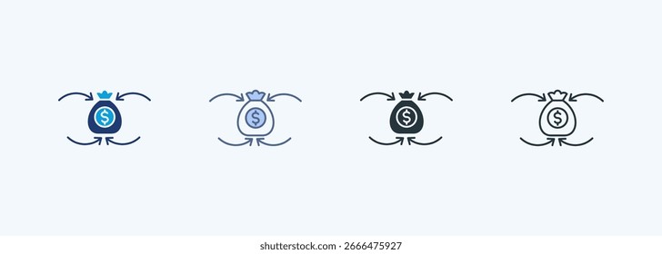 Revenue Stream Multiple Style Icon Collection
