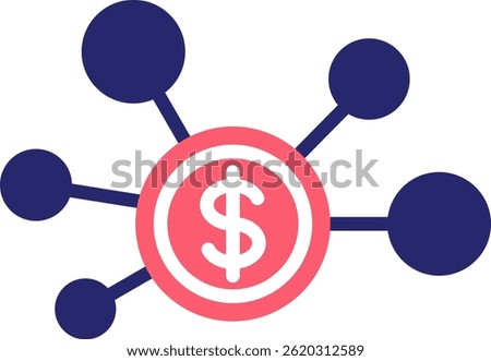 Revenue Streams Icon Fill Vector Illustration