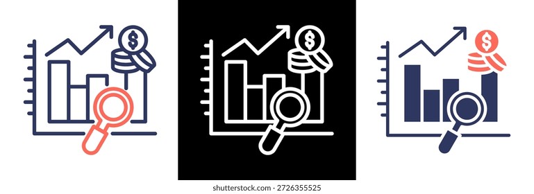 Icono de seguimiento de ingresos Ilustración vectorial triplestyle