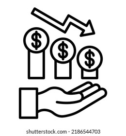 Revenue vector icon. Can be used for printing, mobile and web applications.