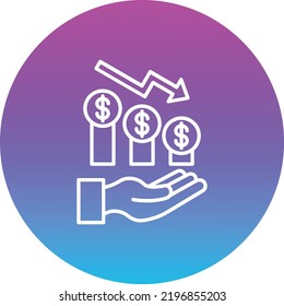 Icono de vector de ingresos. Se puede usar para imprimir, móviles y aplicaciones web.