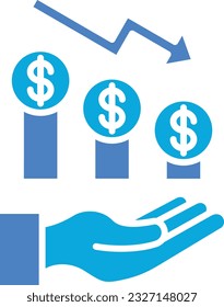 Revenue vector icon. Can be used for printing, mobile and web applications.