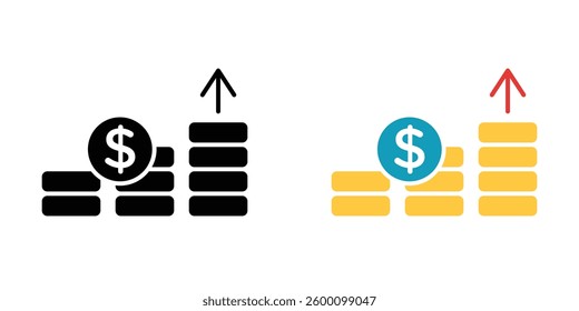 Revenue web vector icons set