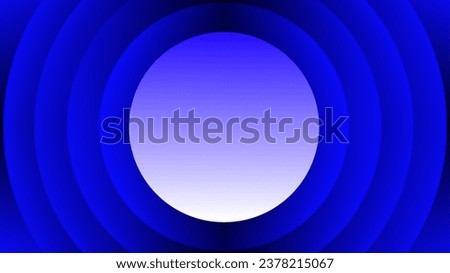 Reverberating repeating blue overlay circle with bluish white circle copy space frame