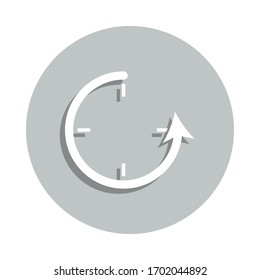 reversal arrow badge icon. Simple glyph, flat vector of web icons for ui and ux, website or mobile application