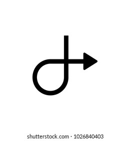 reversal arrow icon. Element different kinds of arrows for mobile concept and web apps. Icon for website design and development, app development. Premium icon on white background